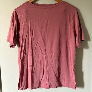 Lululemon Athletica Relaxed Fit Boatneck T-Shirt Shirt Sleeve Tee - Cotton